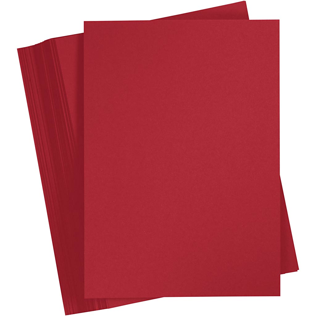Cartulina rojo A4 180 g — 100 hojas (1 pack)