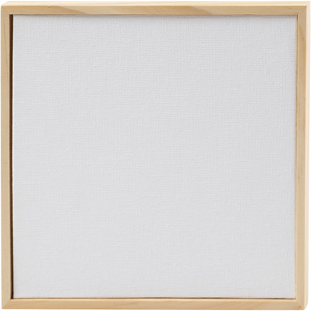 Tablilla entelada con marco blanco 15.8x15.8 cm 280 g — 10 ud (1 pack)