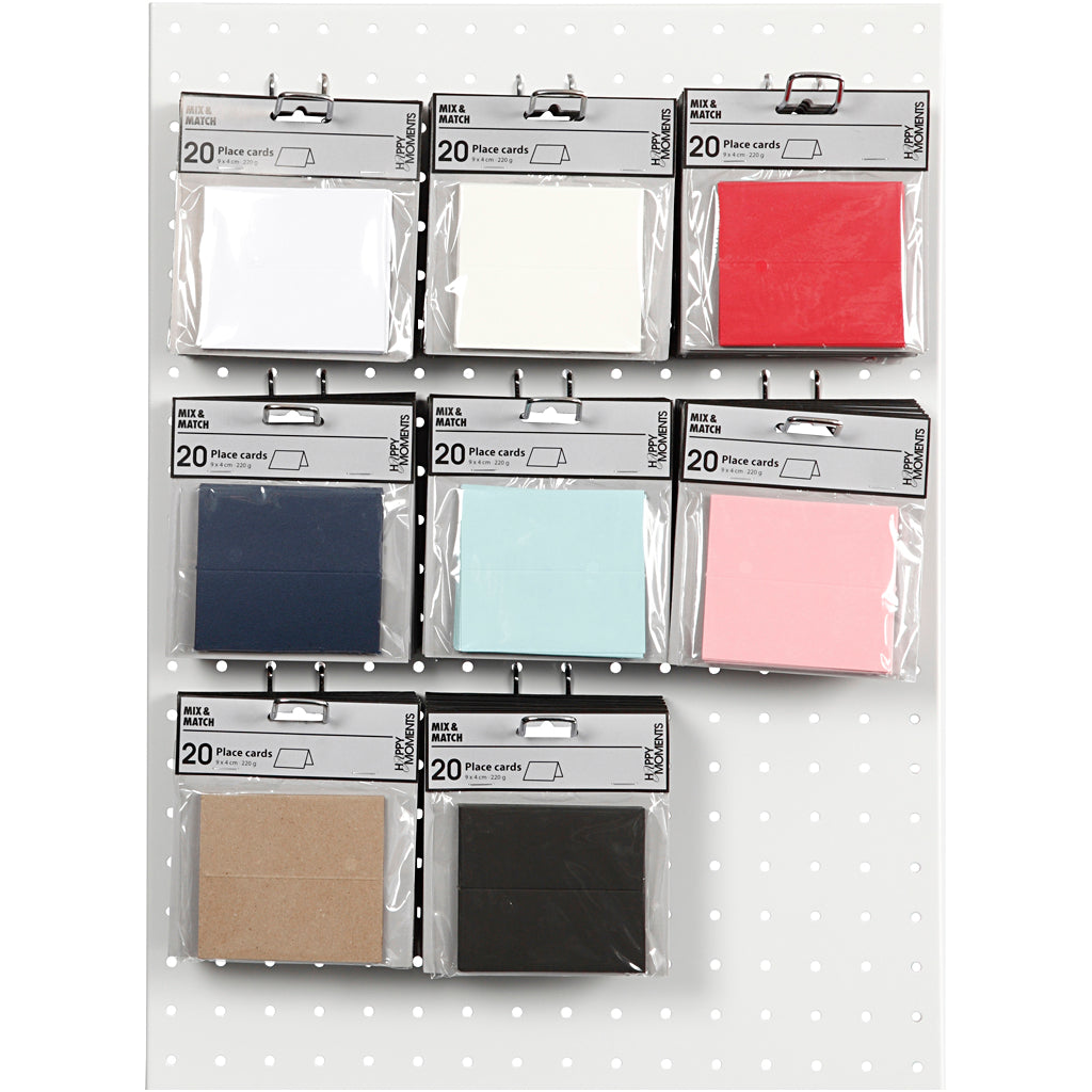 Marcasitios de mesa colores surtidos 9x4 cm 220 g — 8x10 pack (1 pack)