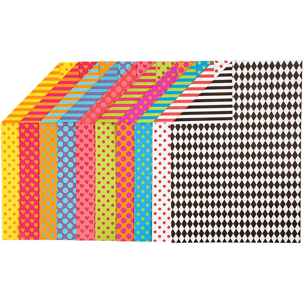 Cartulina estampada colores surtidos A4 250 g — 200 hojas surt. (1 pack)