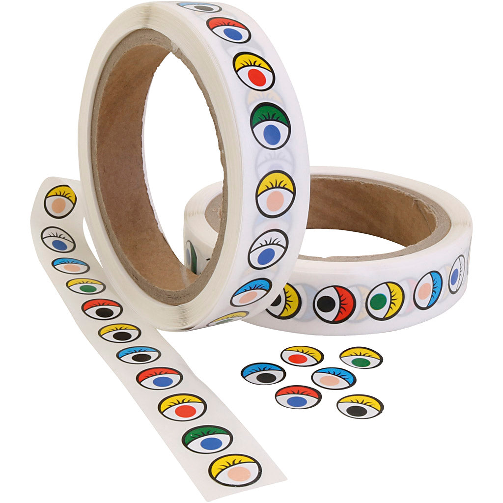 Ojos adhesivos colores surtidos ⌀ 13 mm — 2000 ud (1 pack)