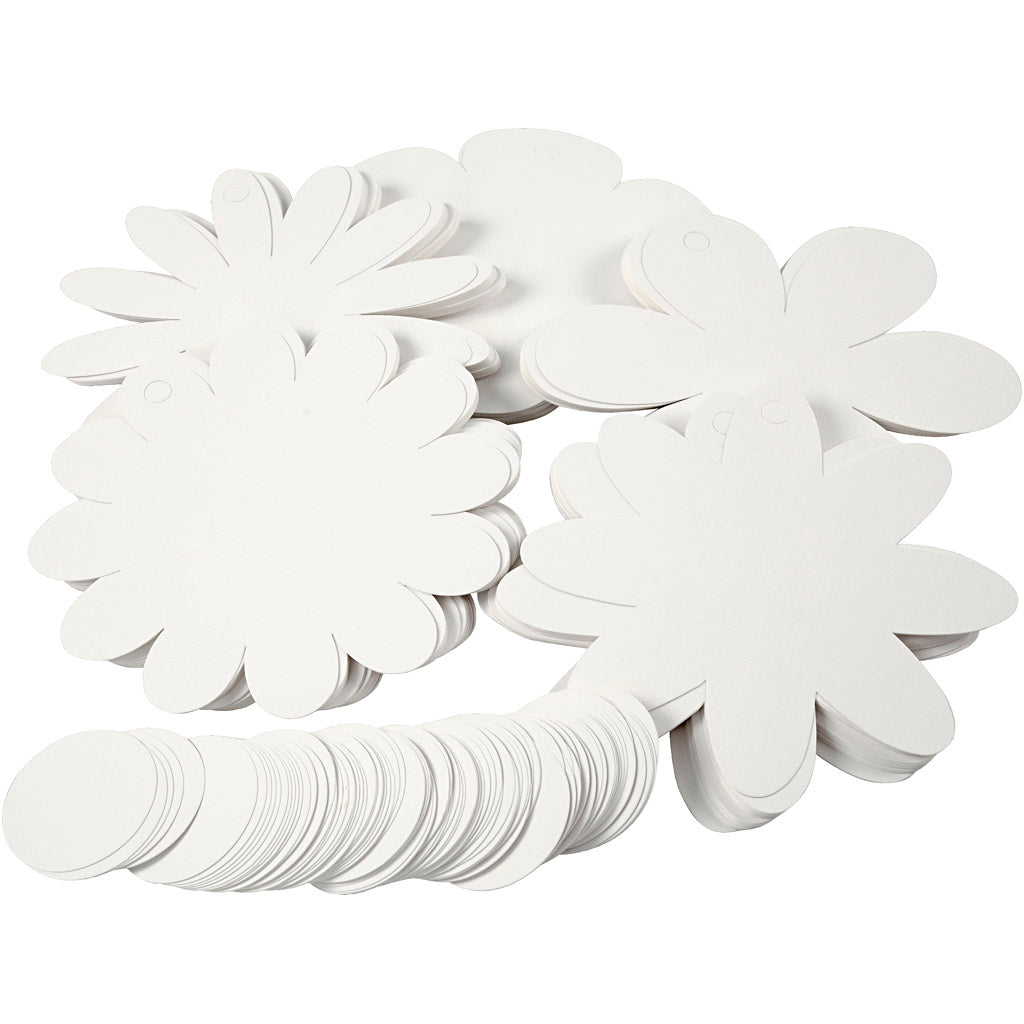 Flores decorativas blanco ⌀ 20 cm 400 g — 5x20 ud (1 pack)