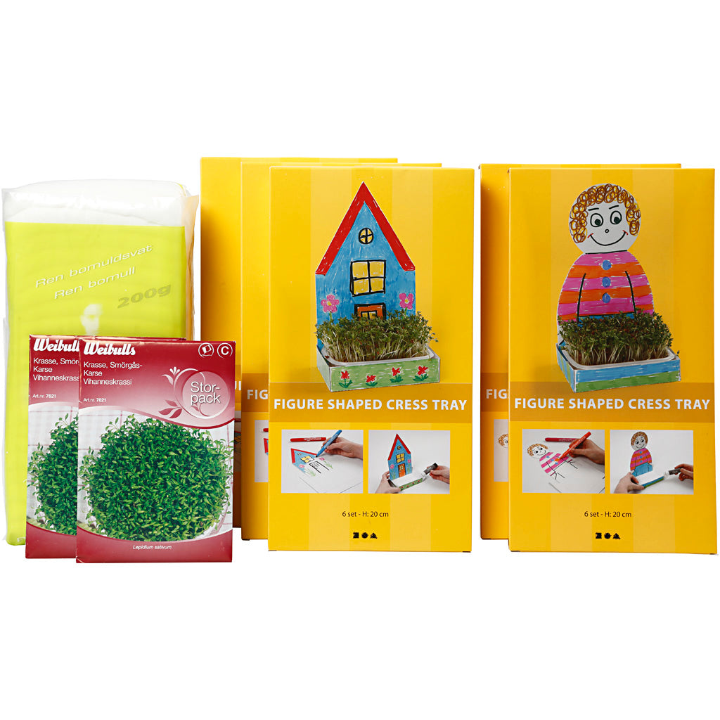 Macetas figuras para germinar blanco — 30 set (1 pack)