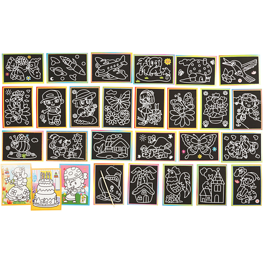 Láminas rascables 9x12 cm