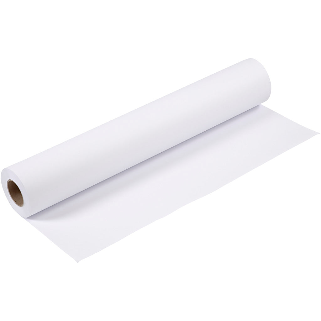 Papel de dibujo en rollo blanco 80 g — 50 m (1 rollo)