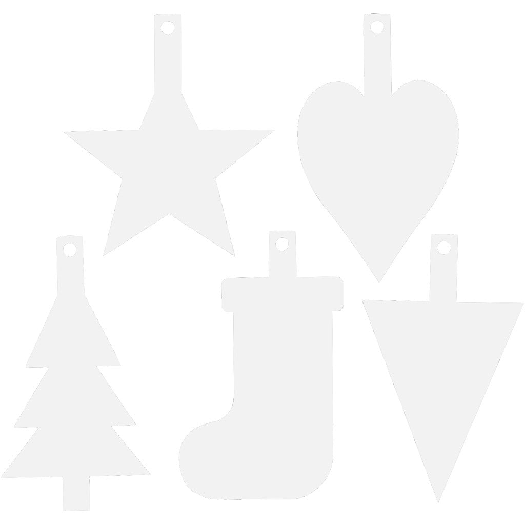 Adornos navideños blanco — 100 ud (1 pack)