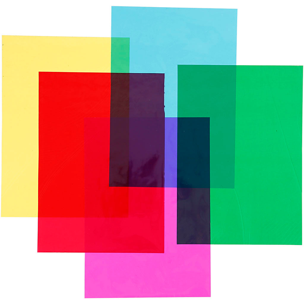 Celofán colores surtidos 210x297 mm — 100 hojas (1 pack)