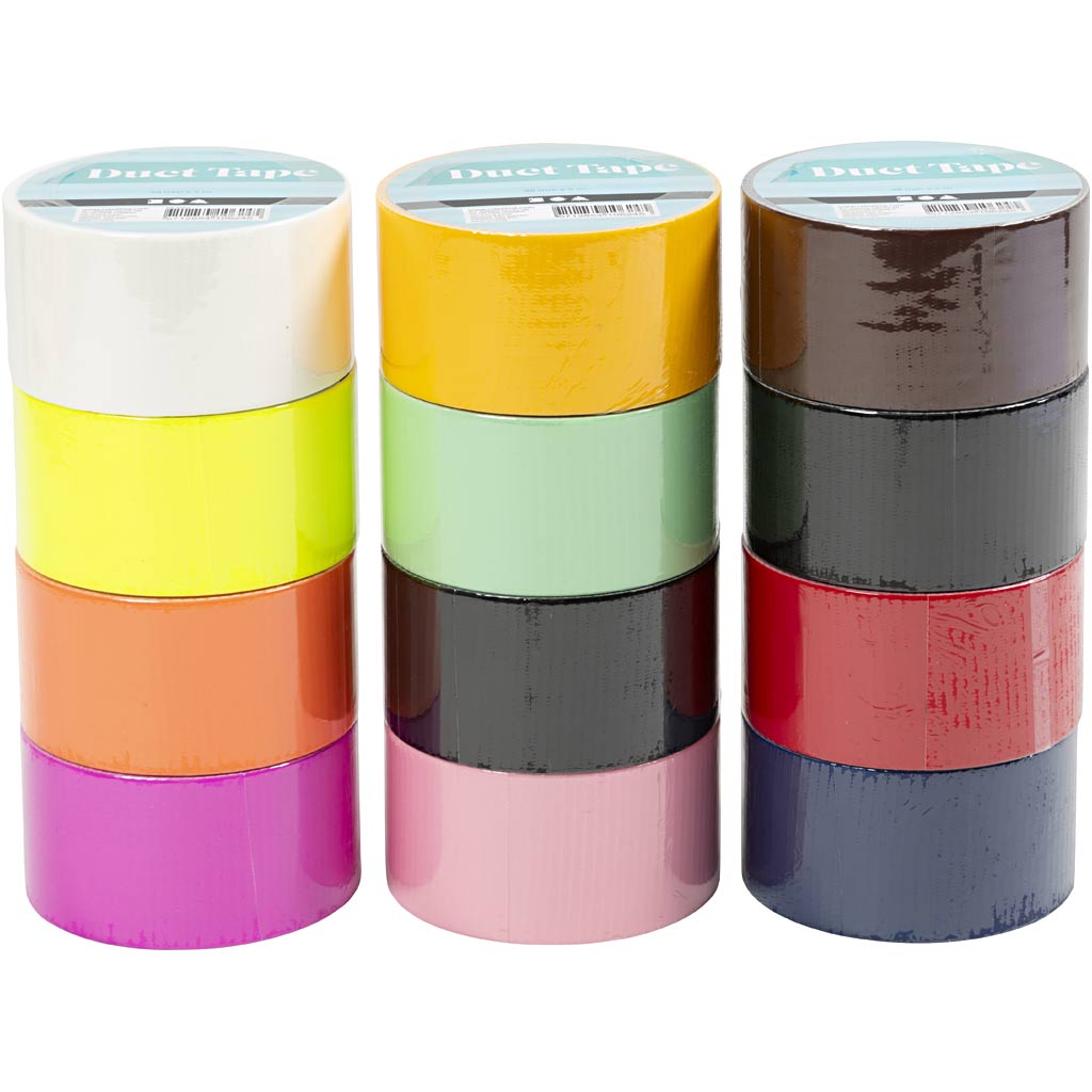 Cinta americana colores surtidos — 12x5 m (1 pack)
