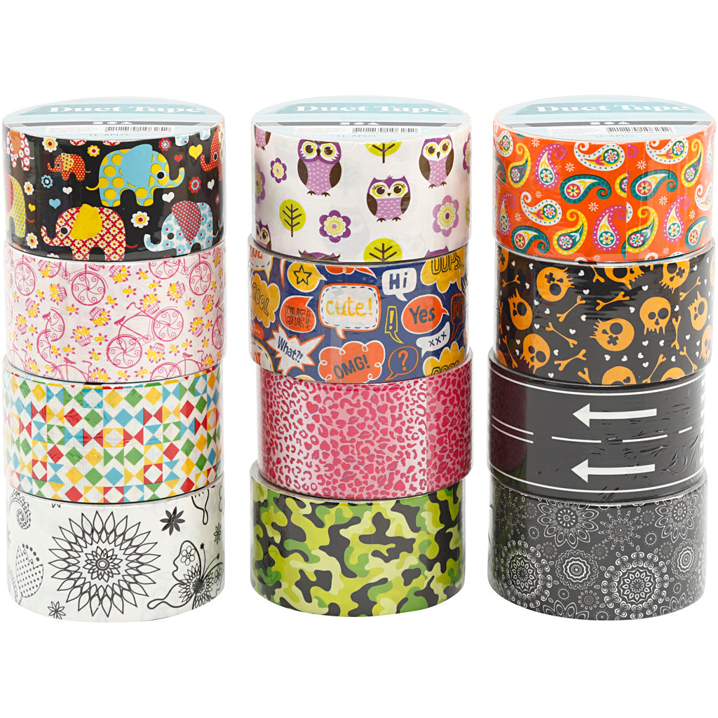 Cinta americana colores surtidos — 12x5 m (1 pack)