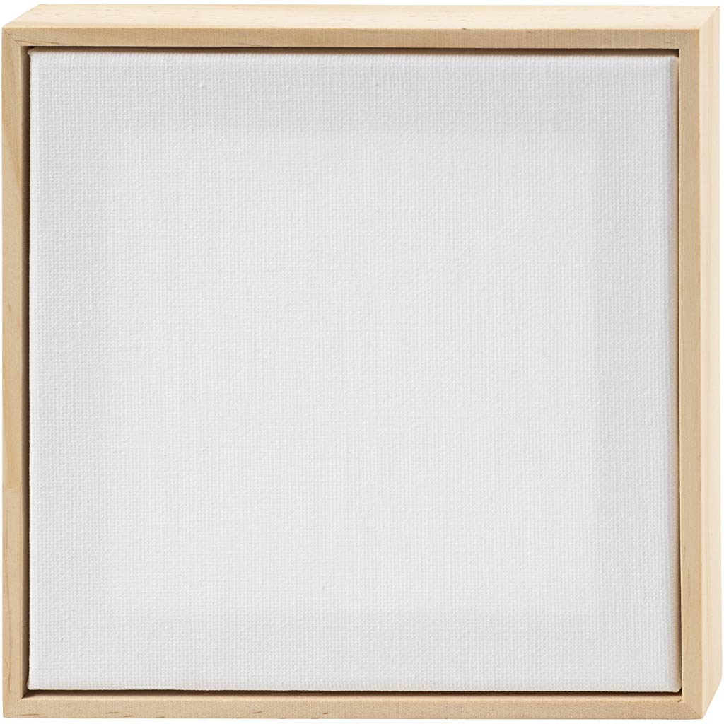 Lienzo entelado con marco blanco 15.8x15.8 cm 280 g — 10 ud (1 pack)