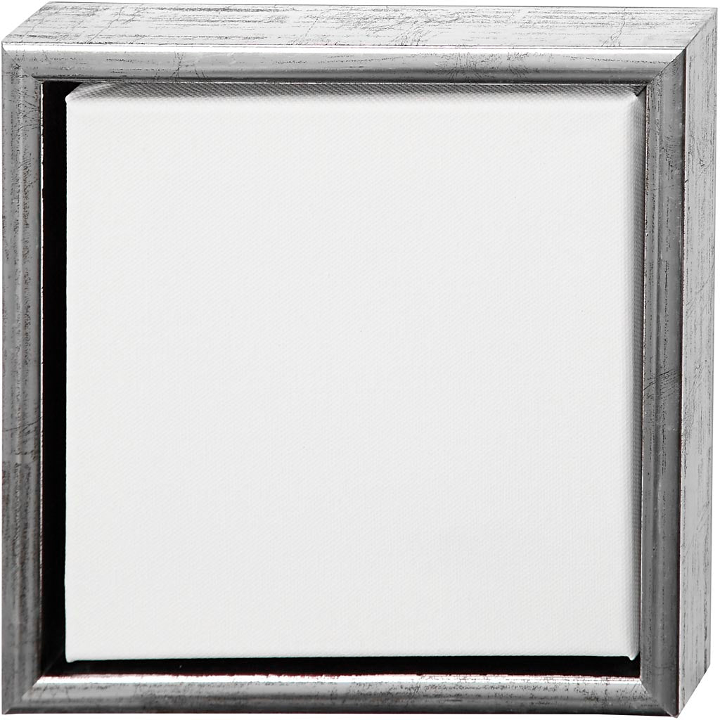 Lienzo con marco de madera blanco 20x20 cm 360 g — 6 ud (1 pack)