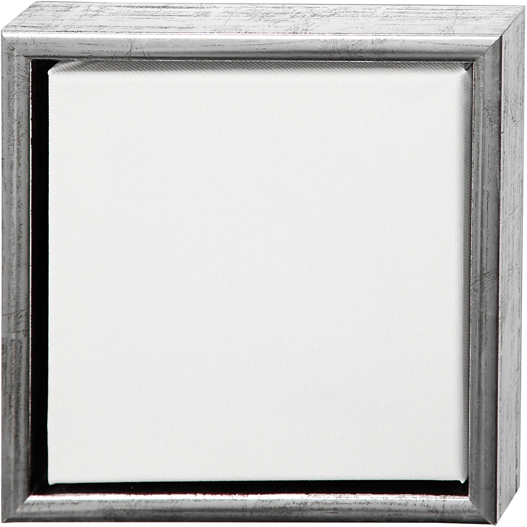 Lienzo con marco de madera plateado 20x20 cm 360 g — 1 ud