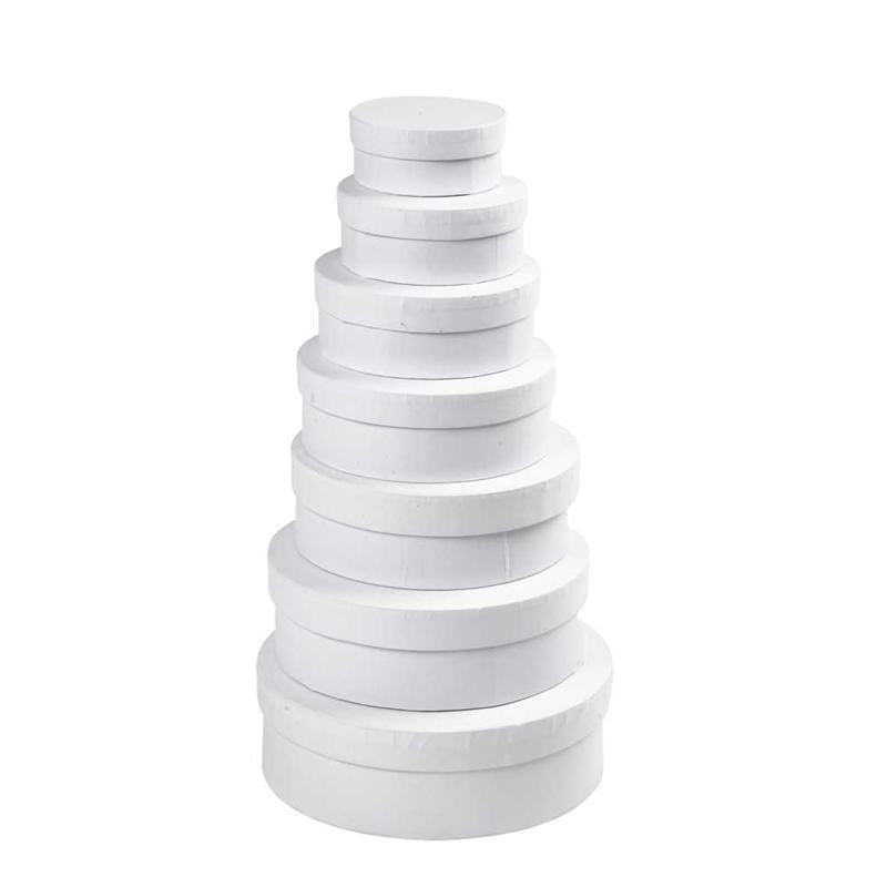 Set de cajas redondas blanco — 7 ud (1 set)