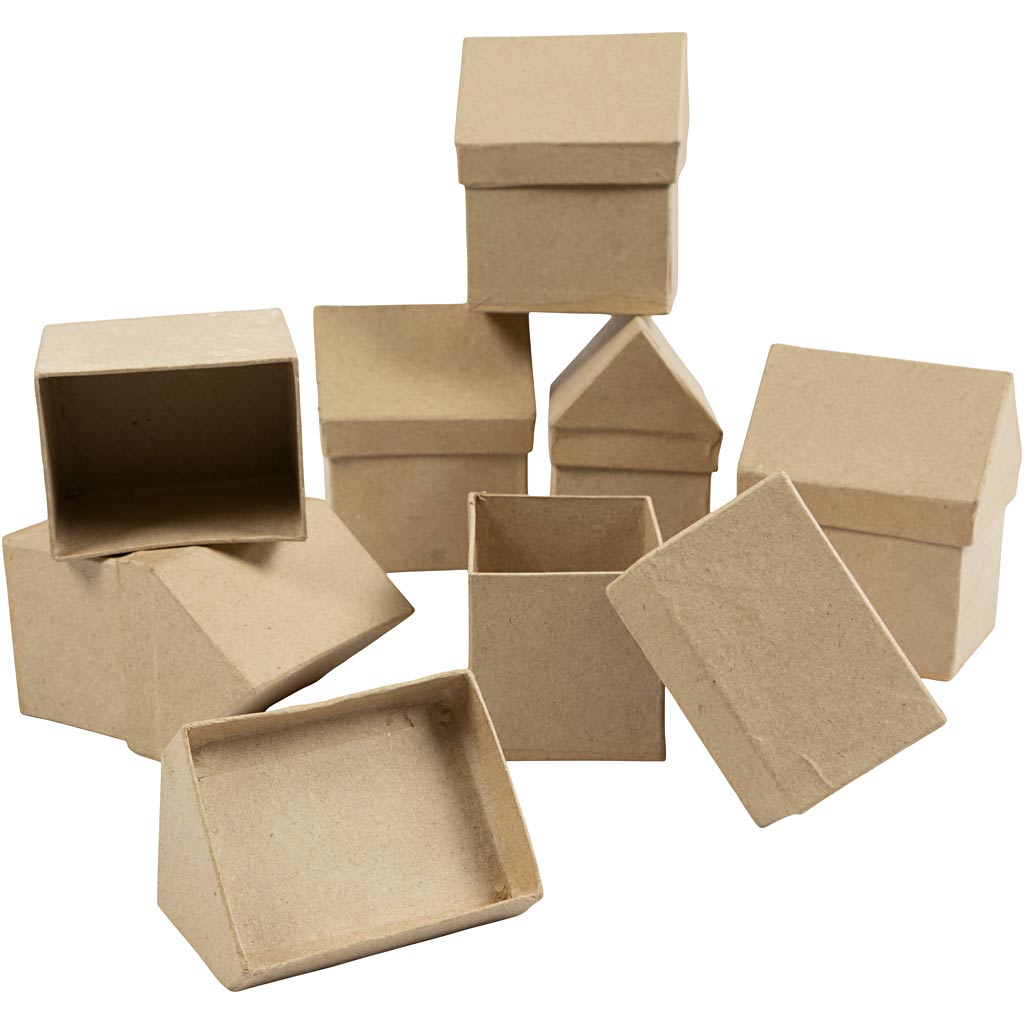 Casita de papel maché 6x8.5 cm — 5x4 ud (1 pack)
