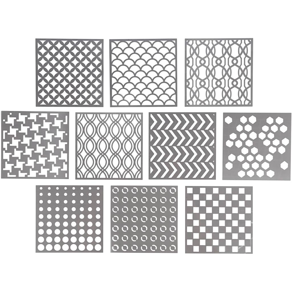 Plantilla 15x15 cm — 10 hojas (1 pack)