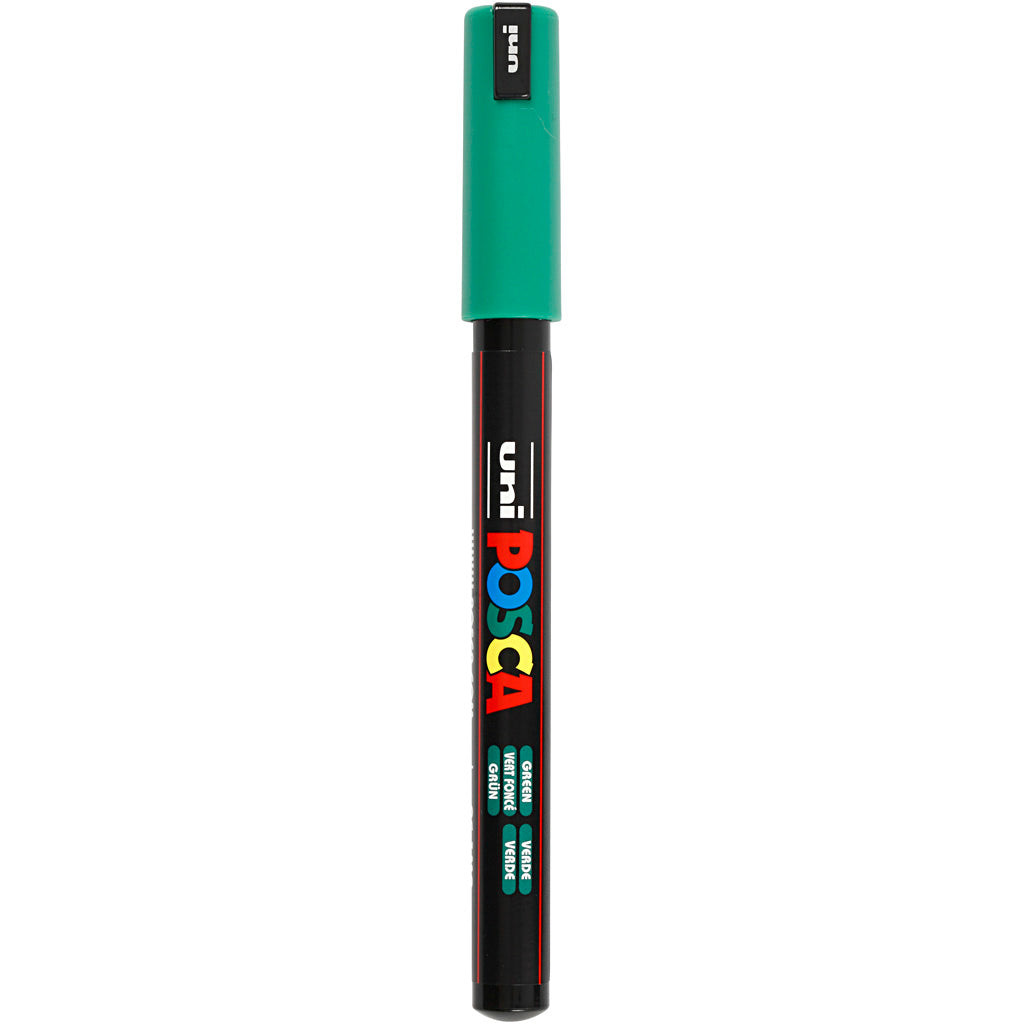 Rotulador Posca PC-1MR verde punta extra fina línea 0.7 mm — 1 ud