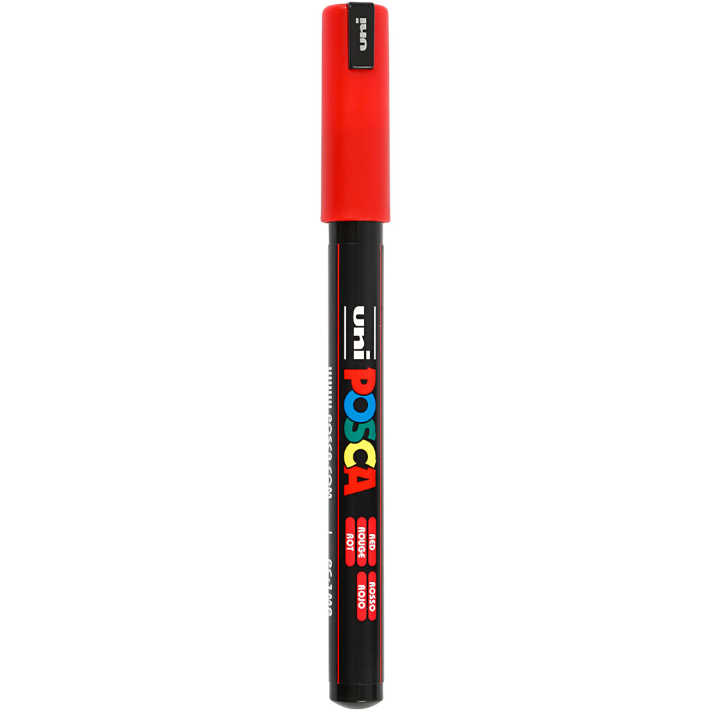 Rotulador Posca PC-1MR rojo punta extra fina línea 0.7 mm — 1 ud