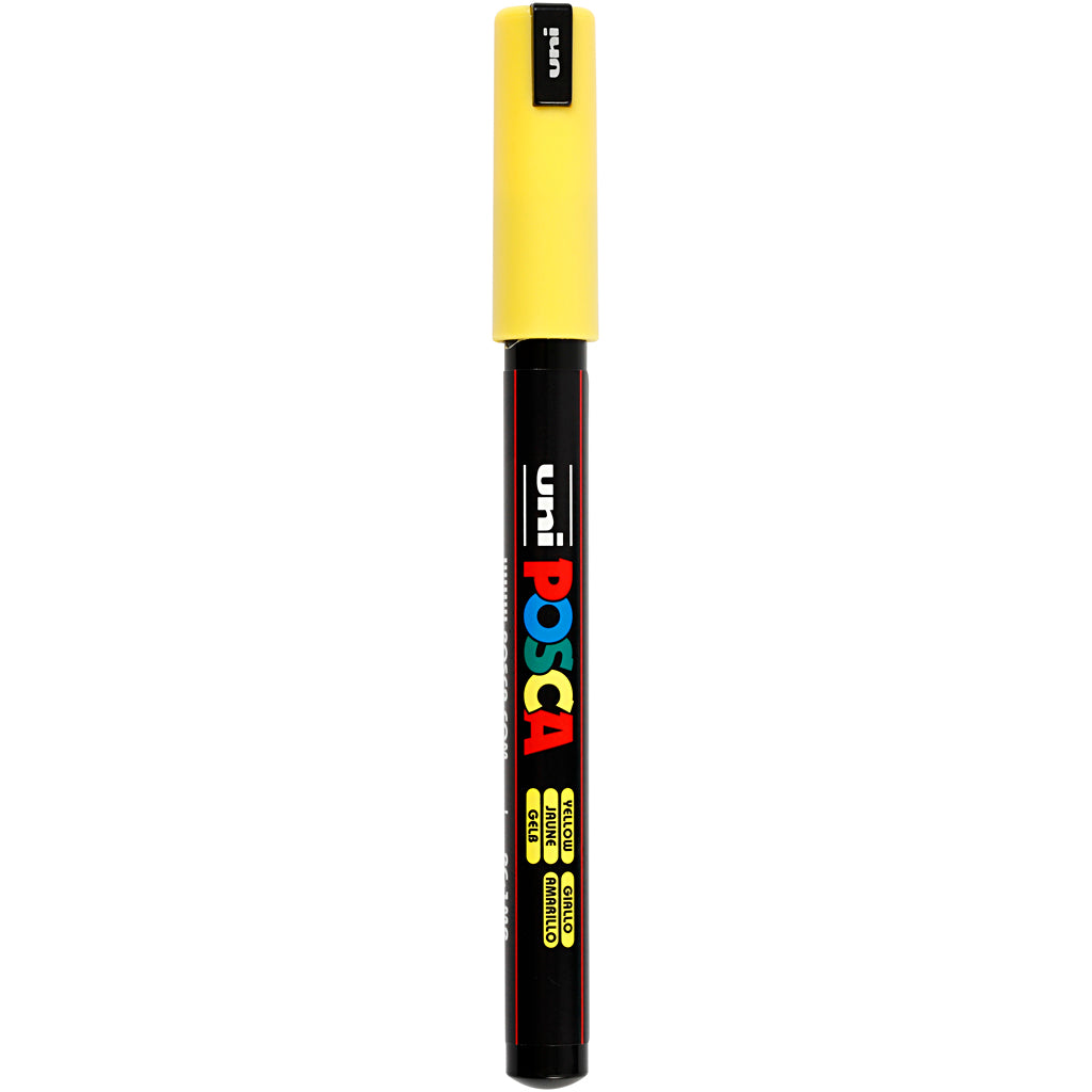 Rotulador Posca PC-1MR amarillo punta extra fina línea 0.7 mm — 1 ud