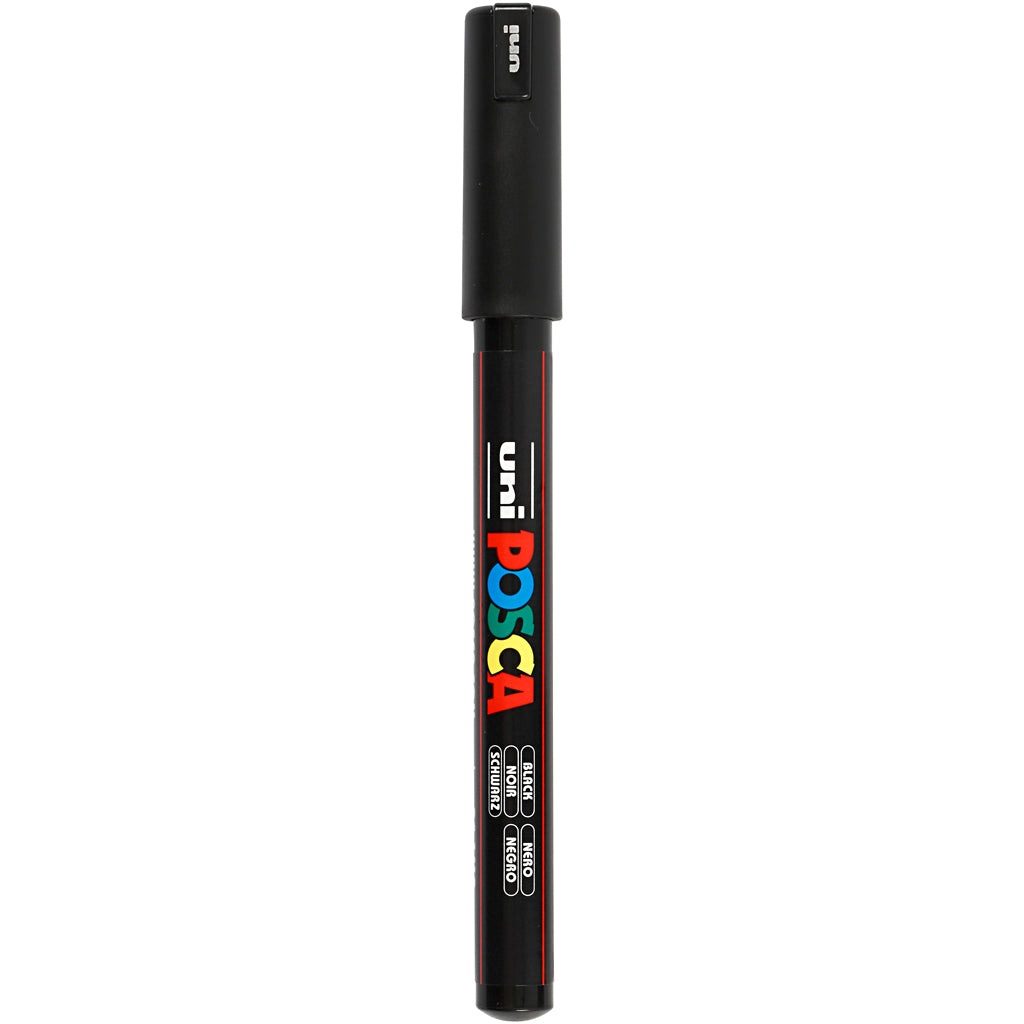 Rotulador Posca PC-1MR negro punta extra fina línea 0.7 mm — 1 ud