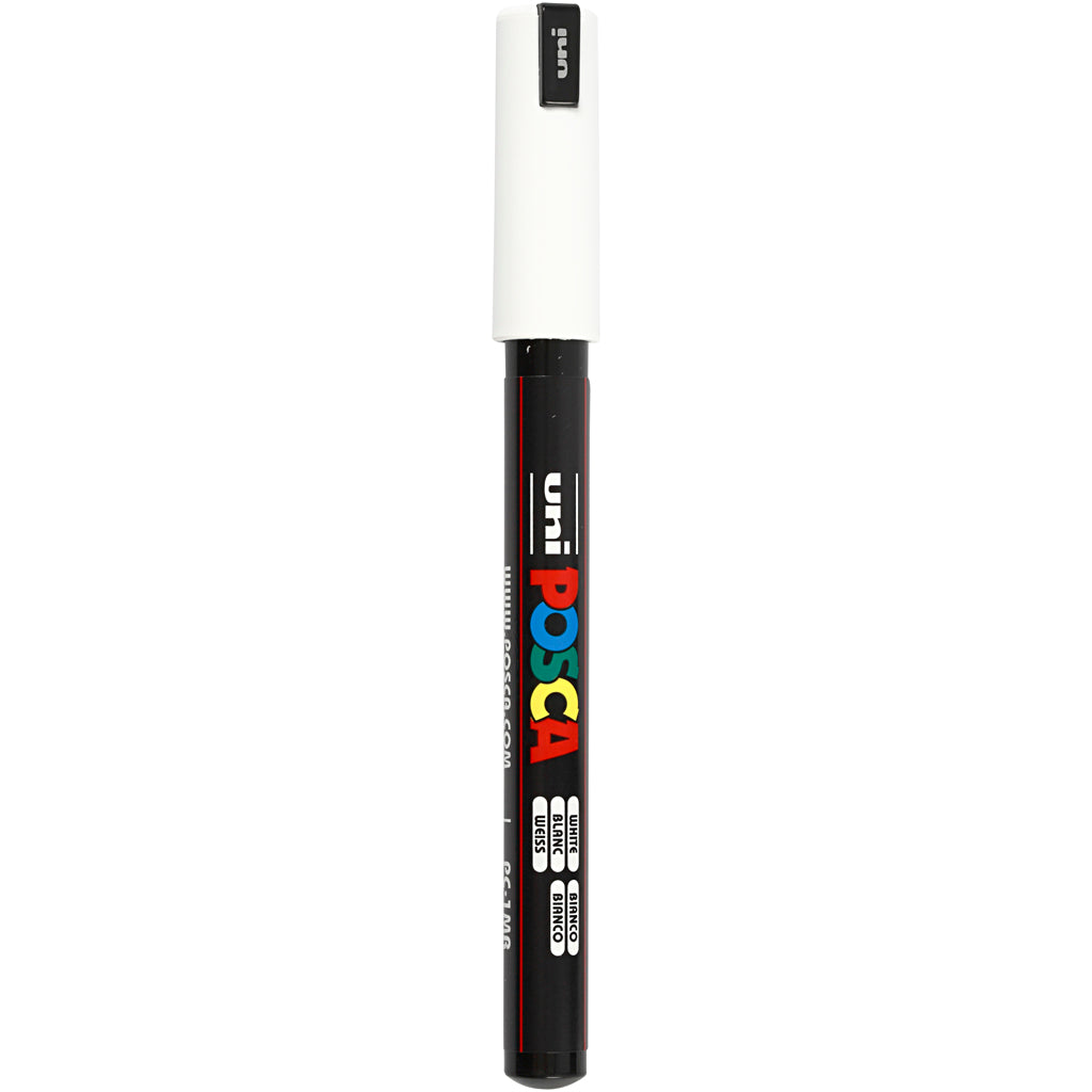 Rotulador Posca PC-1MR blanco punta extra fina línea 0.7 mm — 1 ud