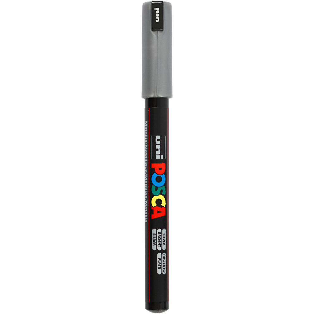 Rotulador Posca PC-1MR plateado punta extra fina línea 0.7 mm — 1 ud