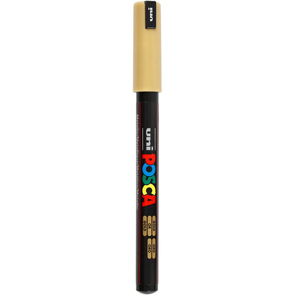 Rotulador Posca PC-1MR dorado punta extra fina línea 0.7 mm — 1 ud