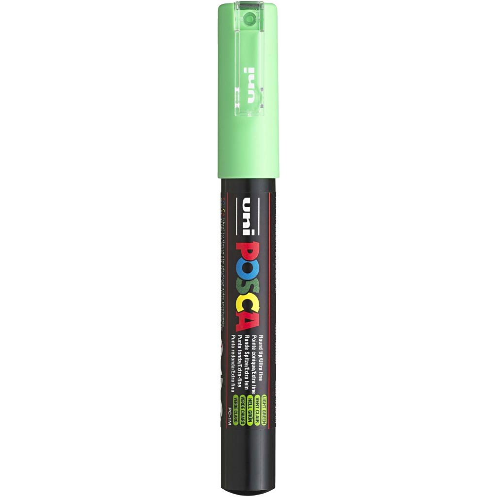 Rotulador Posca PC-1M verde claro punta extra fina línea 0.7 mm — 1 ud