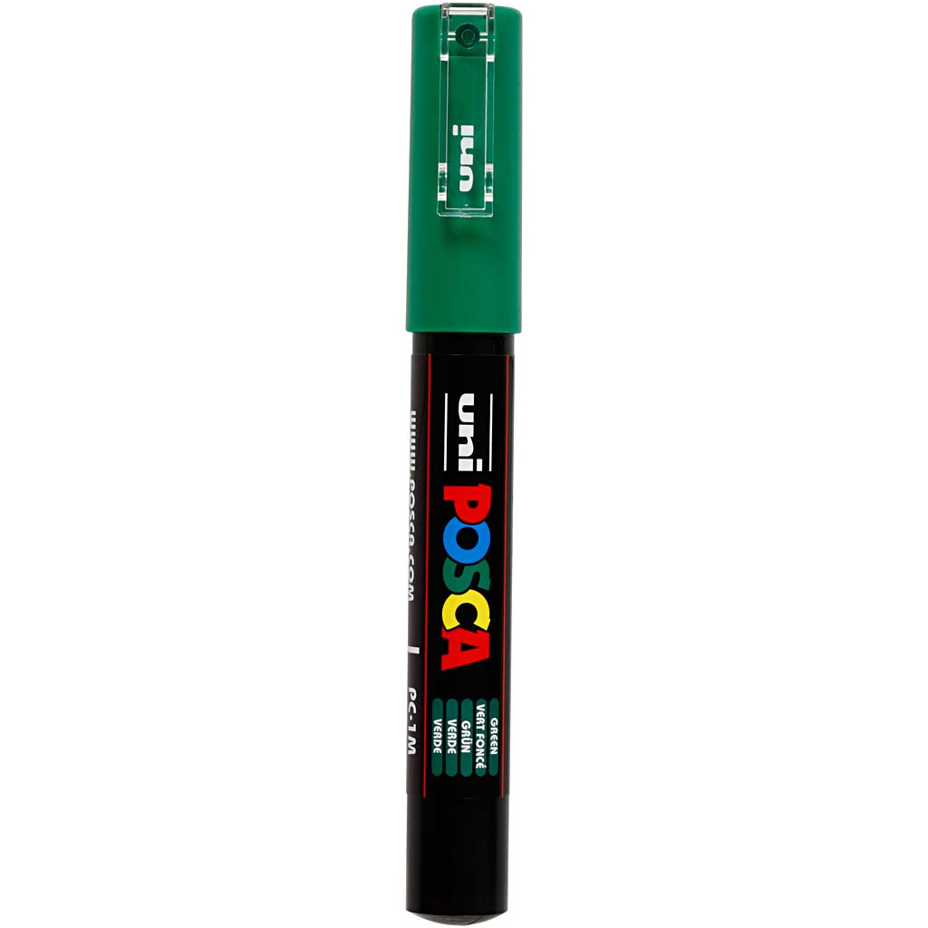 Rotulador Posca PC-1M verde punta extra fina línea 0.7 mm — 1 ud