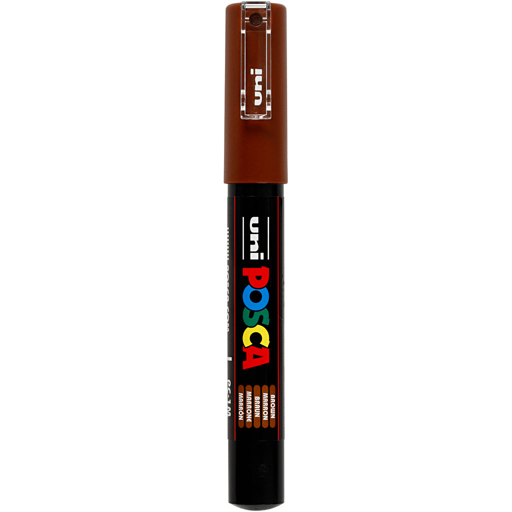 Rotulador Posca PC-1M marrón punta extra fina línea 0.7 mm — 1 ud