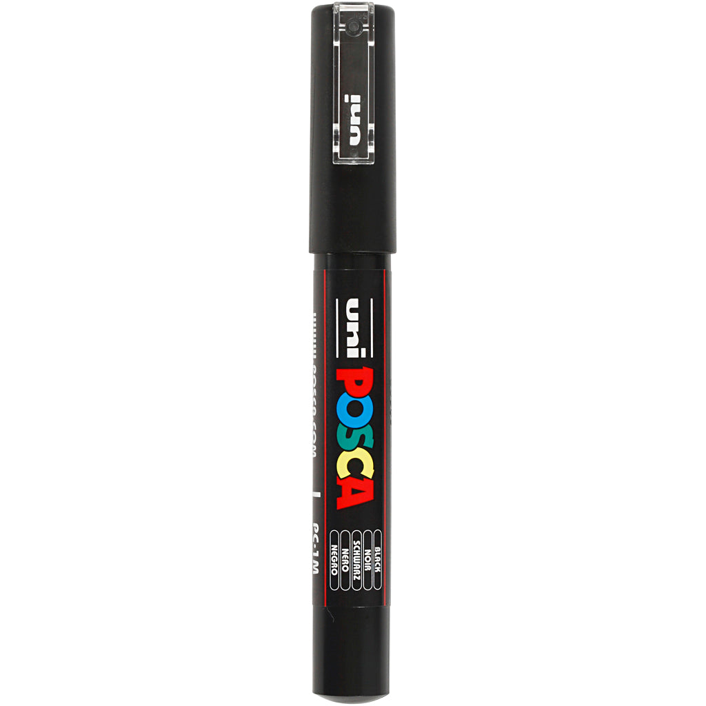 Rotulador Posca PC-1M negro punta extra fina línea 0.7 mm — 1 ud