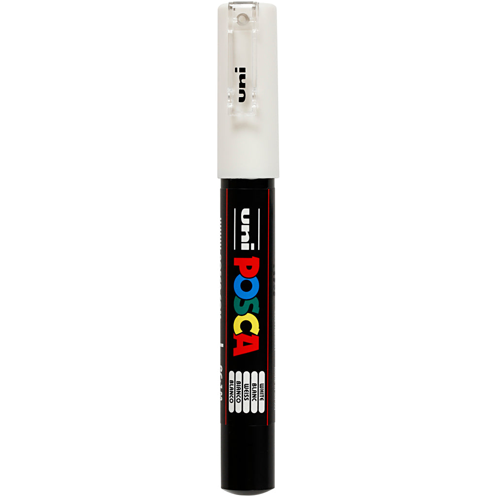 Rotulador Posca PC-1M blanco punta extra fina línea 0.7 mm — 1 ud