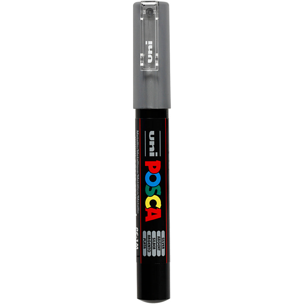 Rotulador Posca PC-1M plateado punta extra fina línea 0.7 mm — 1 ud