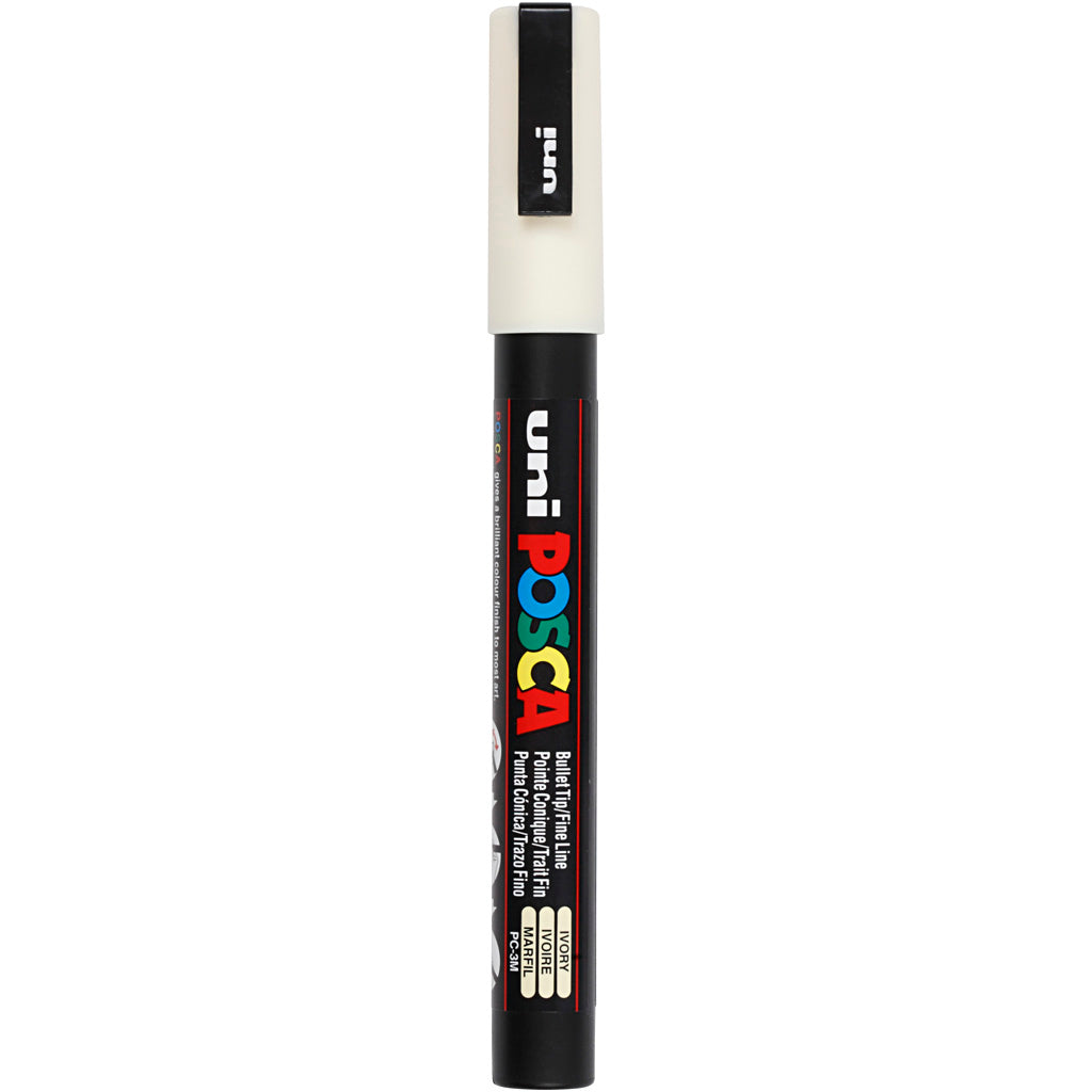 Rotulador Posca PC-3M marfil punta fina línea 0.9-1.3 mm — 1 ud