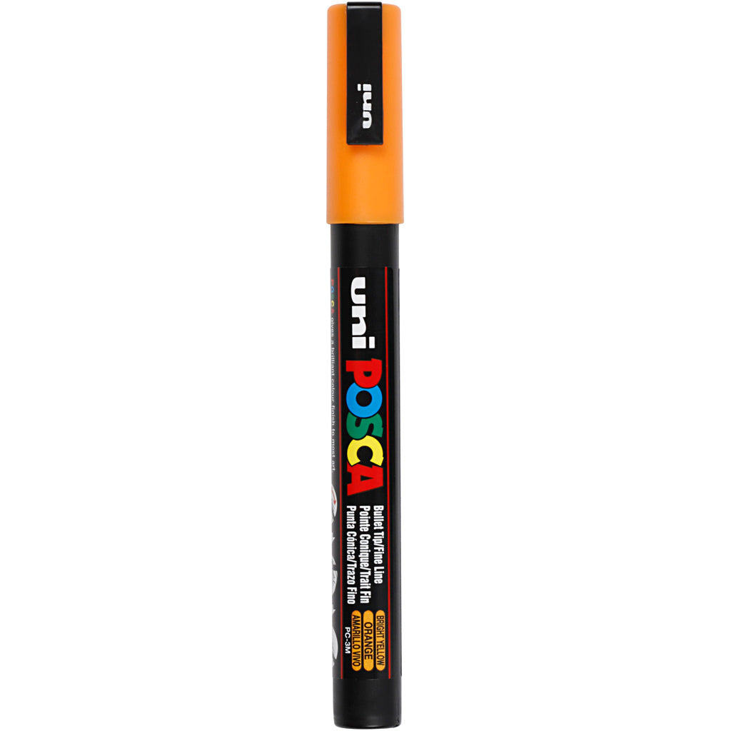 Rotulador Posca PC-3M amarillo punta fina línea 0.9-1.3 mm — 1 ud