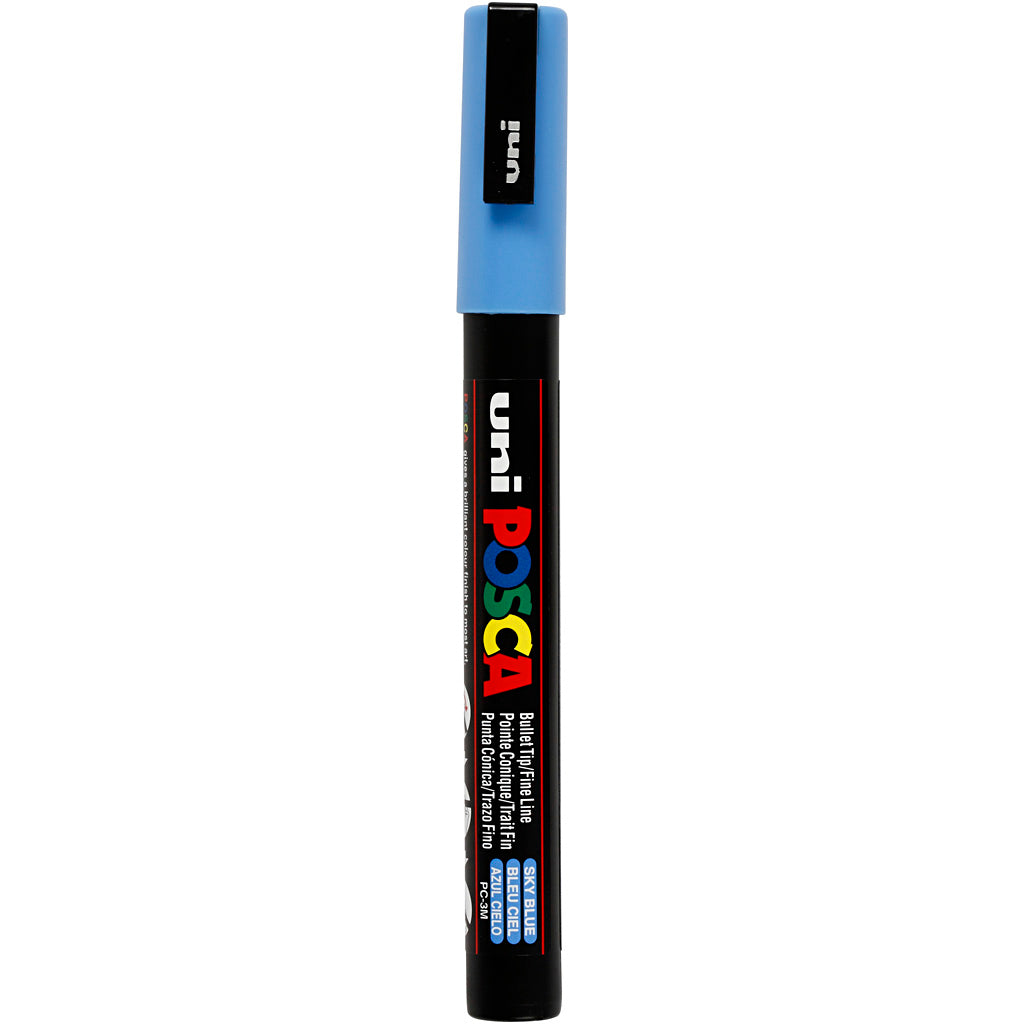 Rotulador Posca PC-3M azul cielo punta fina línea 0.9-1.3 mm — 1 ud