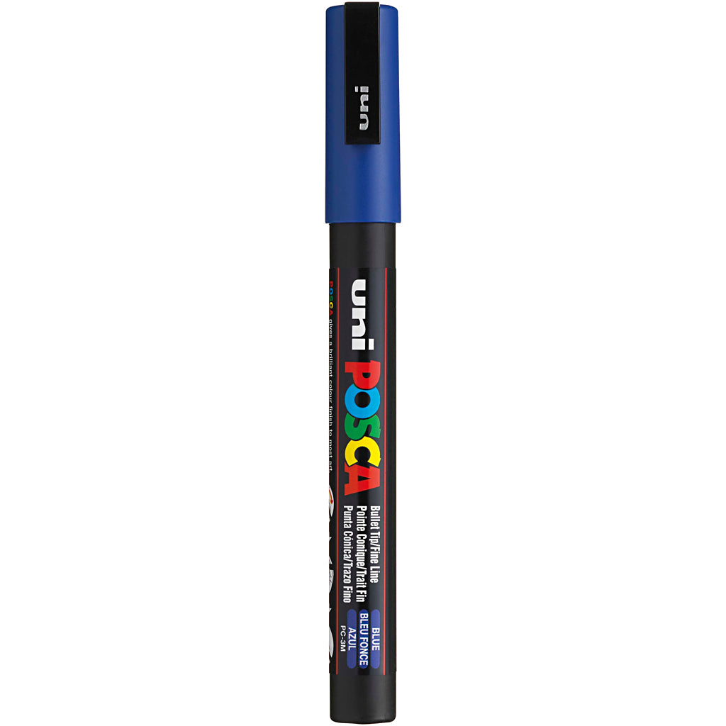 Rotulador Posca PC-3M azul punta fina línea 0.9-1.3 mm — 1 ud