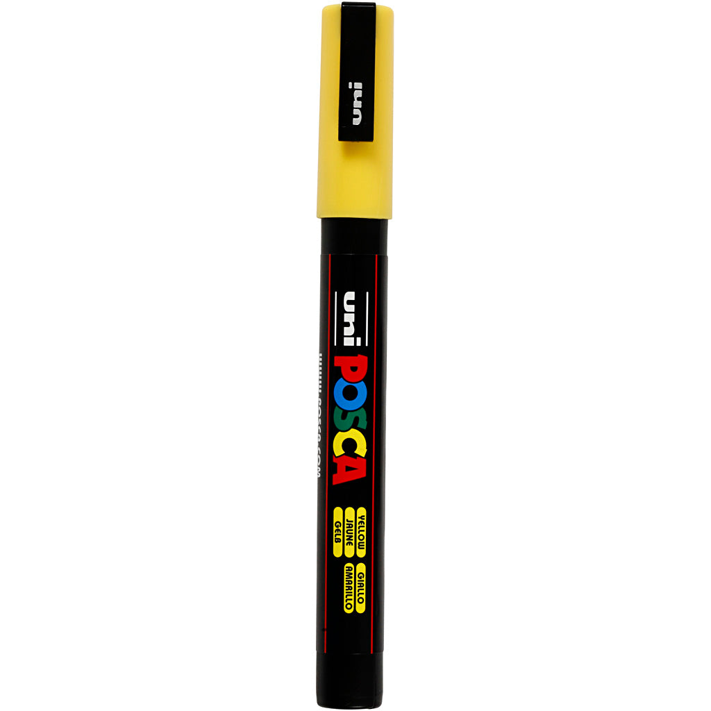 Rotulador Posca PC-3M amarillo punta fina línea 0.9-1.3 mm — 1 ud