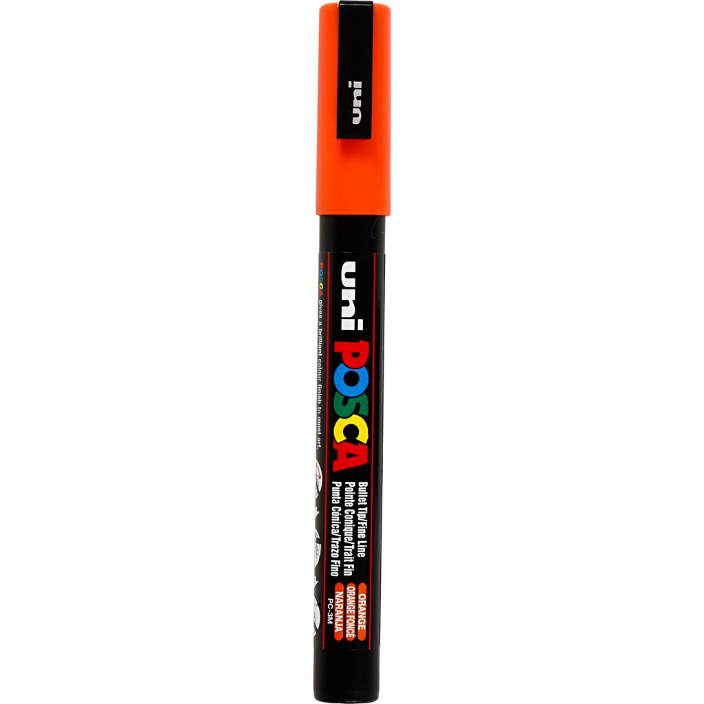 Rotulador Posca PC-3M naranja punta fina línea 0.9-1.3 mm — 1 ud