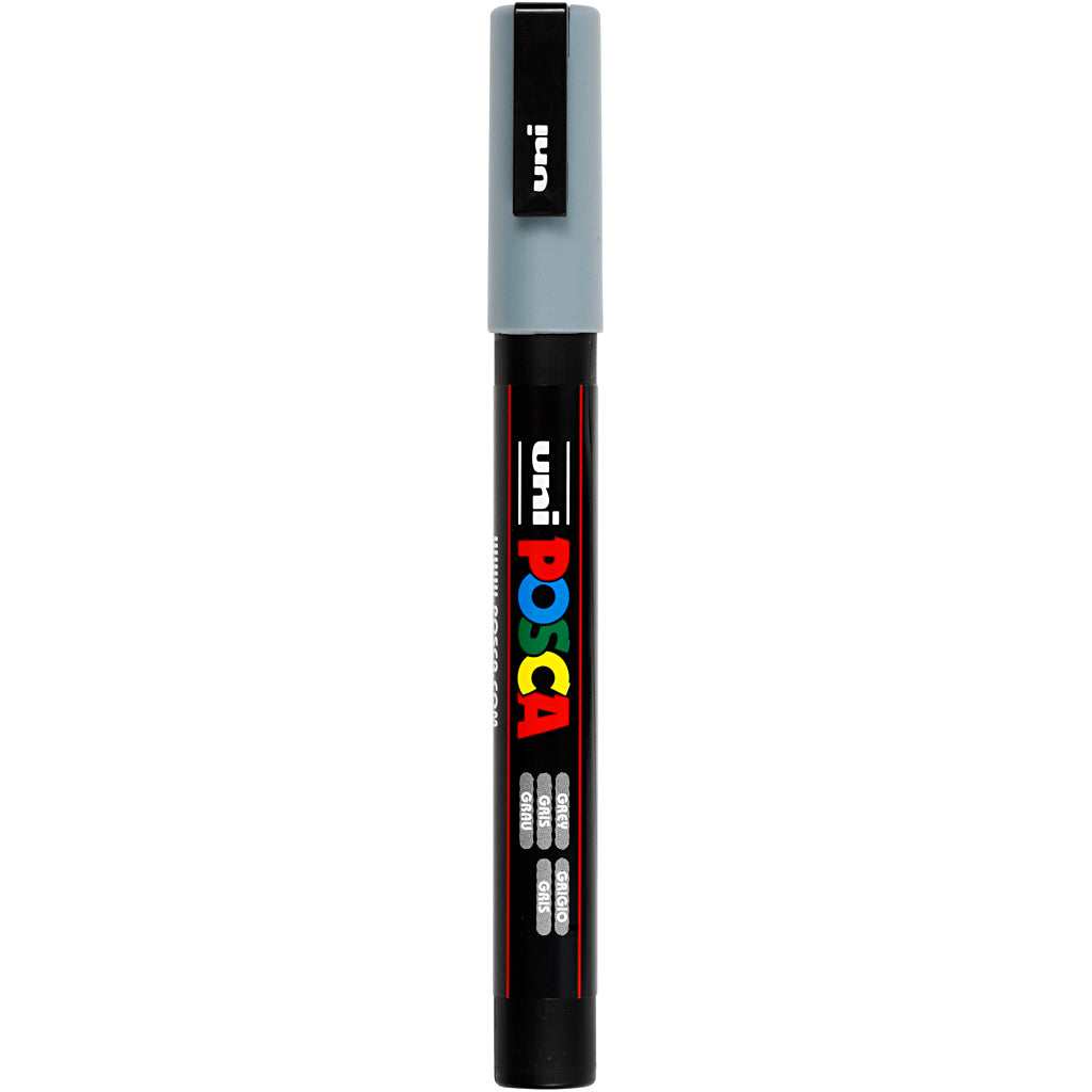 Rotulador Posca PC-3M gris punta fina línea 0.9-1.3 mm — 1 ud