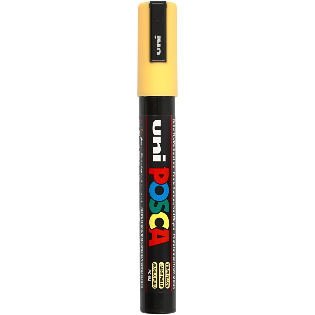 Rotulador Posca PC-5M amarillo punta media línea 2.5 mm — 1 ud
