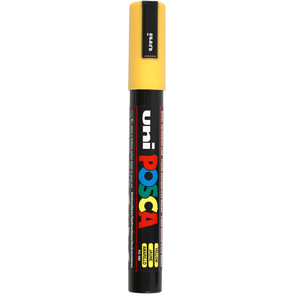 Rotulador Posca PC-5M amarillo punta media línea 2.5 mm — 1 ud