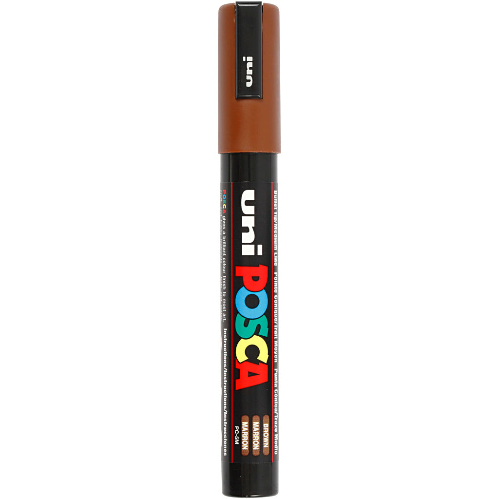 Rotulador Posca PC-5M marrón punta media línea 2.5 mm — 1 ud