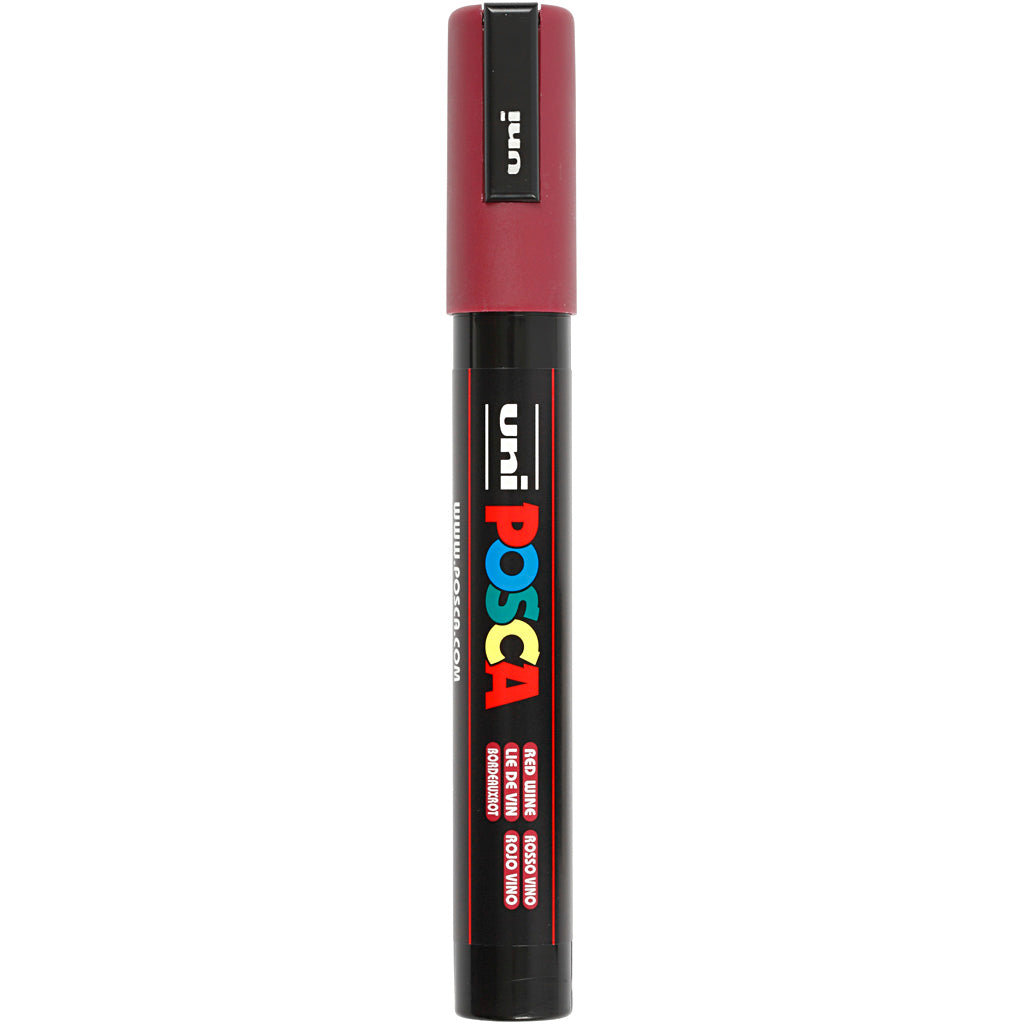 Rotulador Posca PC-5M rojo punta media línea 2.5 mm — 1 ud