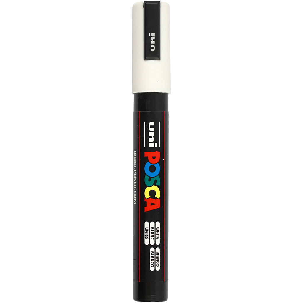 Rotulador Posca PC-5M blanco punta media línea 2.5 mm — 1 ud