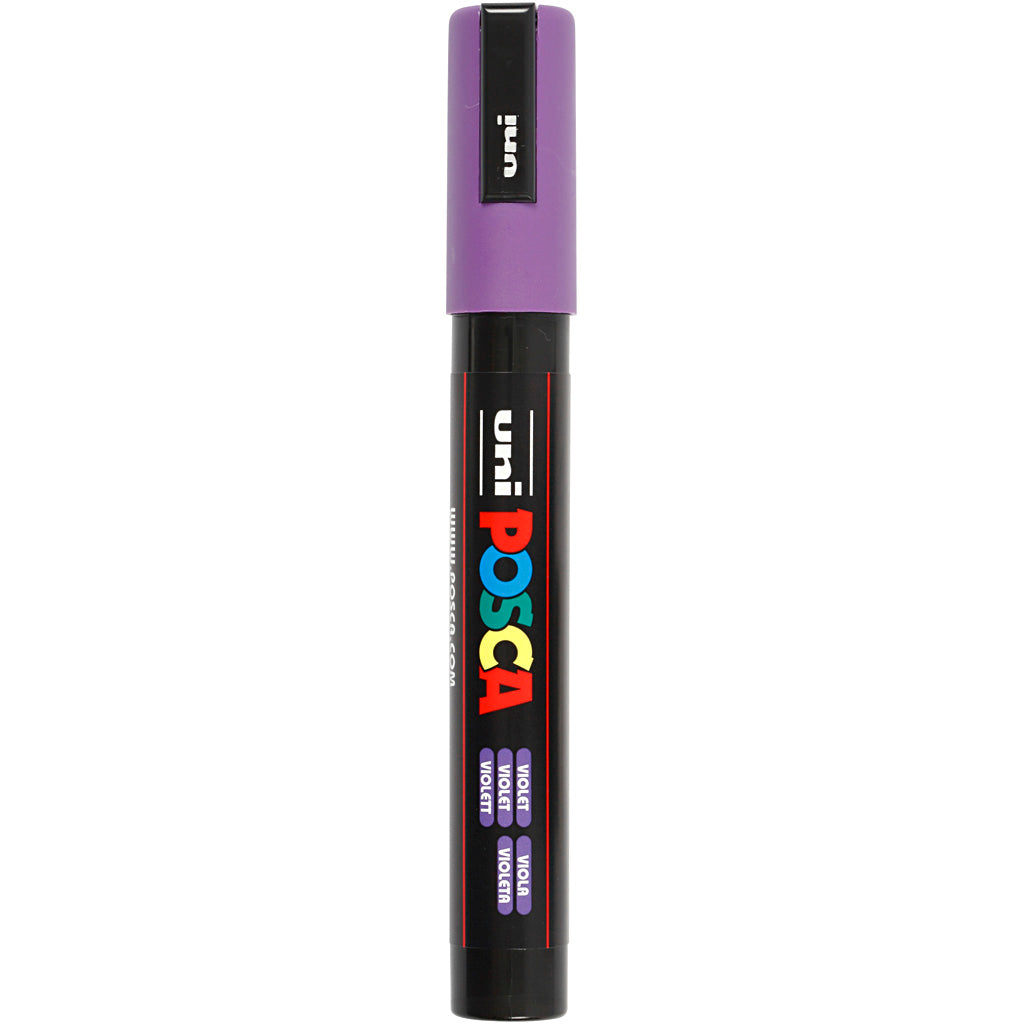 Rotulador Posca PC-5M violeta punta media línea 2.5 mm — 1 ud