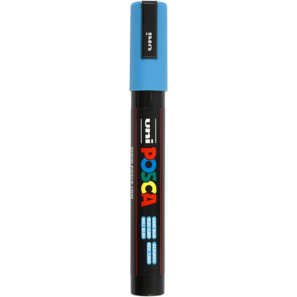 Rotulador Posca PC-5M azul claro punta media línea 2.5 mm — 1 ud