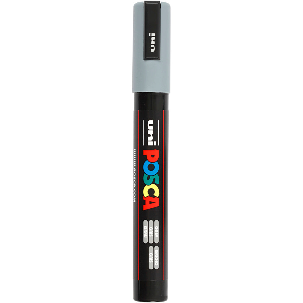 Rotulador Posca PC-5M gris punta media línea 2.5 mm — 1 ud
