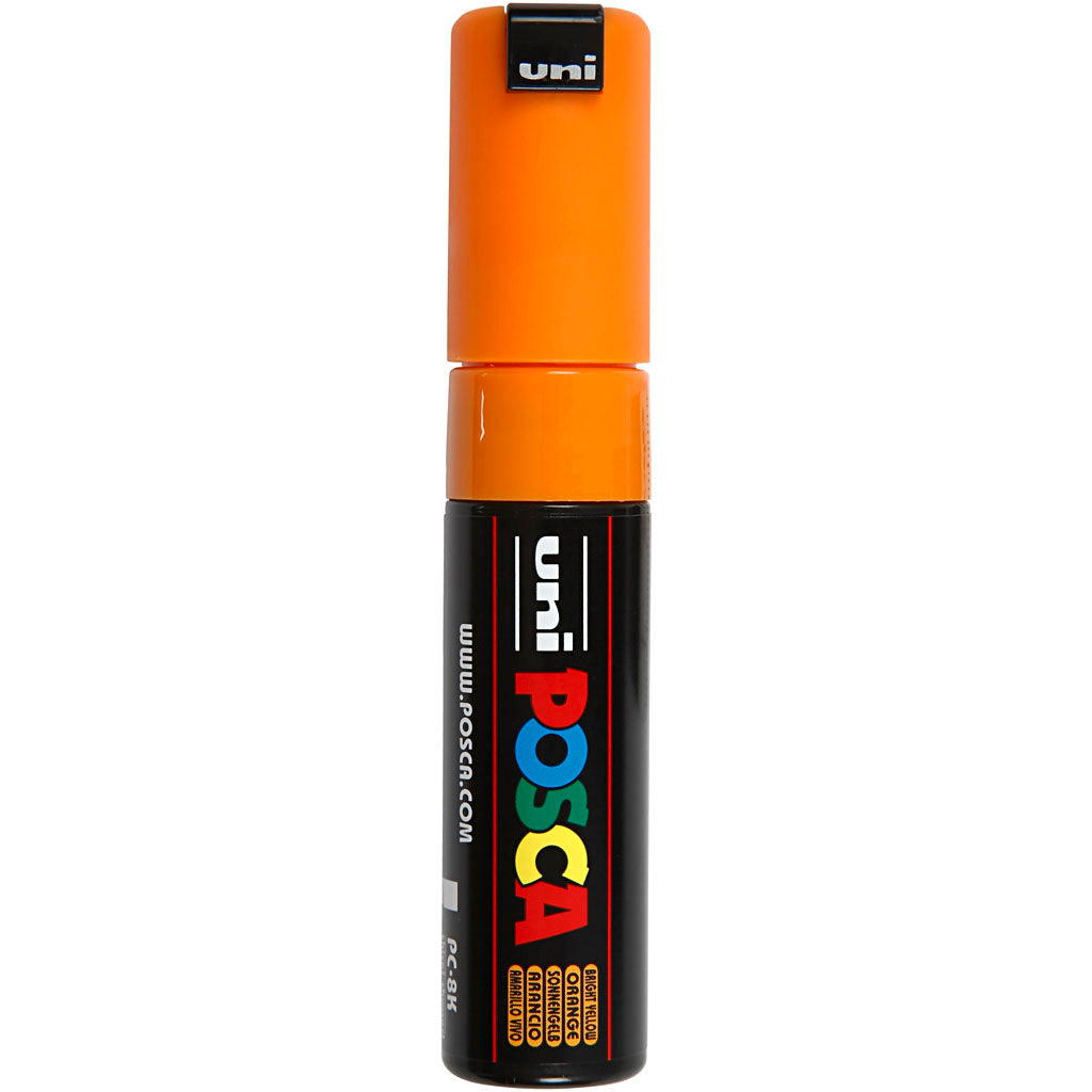 Rotulador Posca PC-8K amarillo punta gruesa línea 8 mm — 1 ud