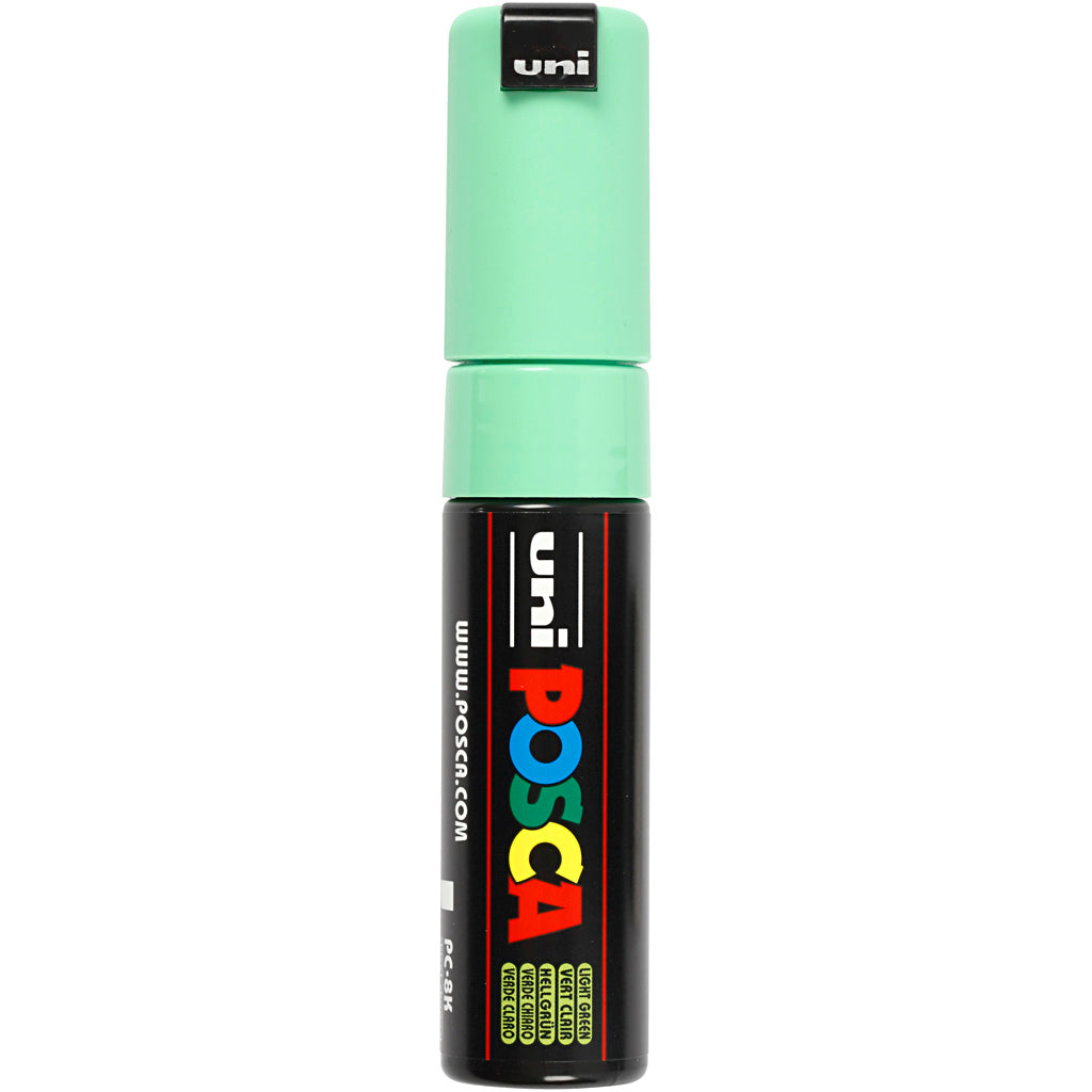 Rotulador Posca PC-8K verde claro punta gruesa línea 8 mm — 1 ud