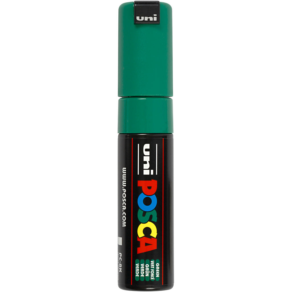 Rotulador Posca PC-8K verde punta gruesa línea 8 mm — 1 ud